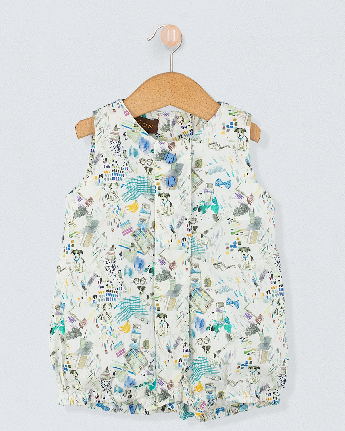 William Liberty Puppies Romper
